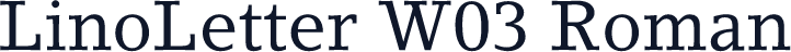 LinoLetter W03 Roman