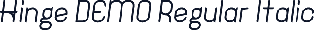 Hinge DEMO Regular Italic