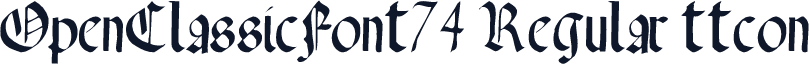 OpenClassicFont74 Regular ttcon