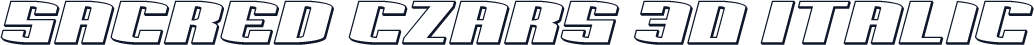 Sacred Czars 3D Italic