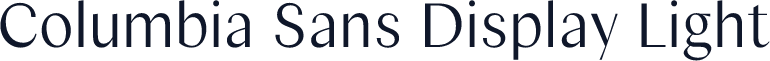 Columbia Sans Display Light