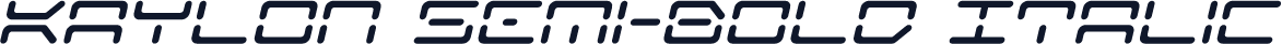 Kaylon Semi-Bold Italic