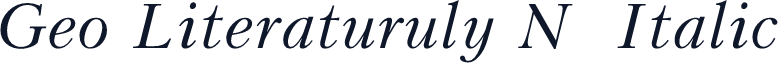 Geo Literaturuly N  Italic