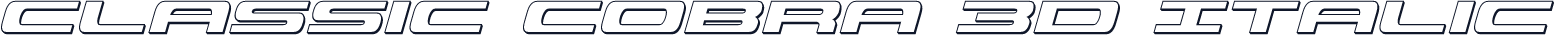 Classic Cobra 3D Italic
