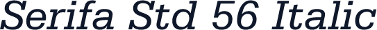 Serifa Std 56 Italic