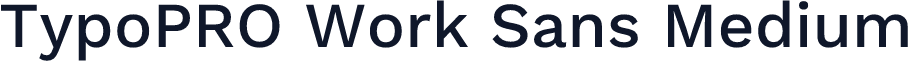 TypoPRO Work Sans Medium