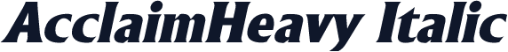 AcclaimHeavy Italic