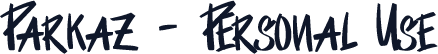 Parkaz - Personal Use