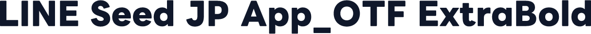 LINE Seed JP App_OTF ExtraBold