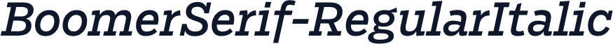 BoomerSerif-RegularItalic