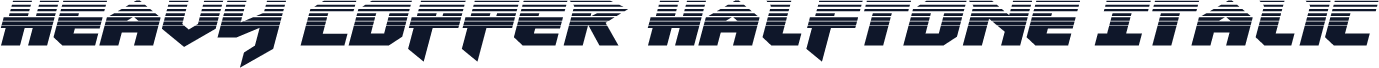 Heavy Copper Halftone Italic