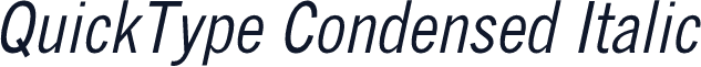 QuickType Condensed Italic