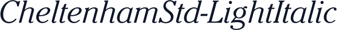 CheltenhamStd-LightItalic
