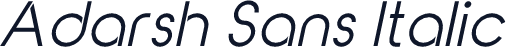 Adarsh Sans Italic