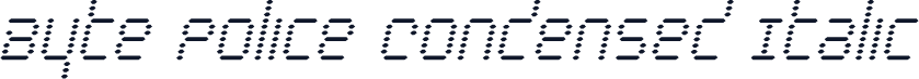 Byte Police Condensed Italic