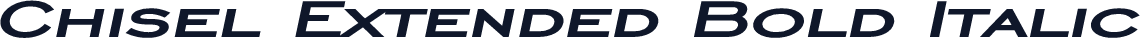 Chisel Extended Bold Italic