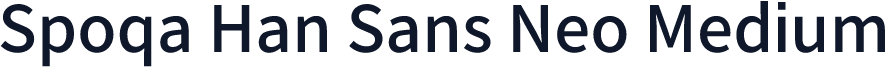 Spoqa Han Sans Neo Medium