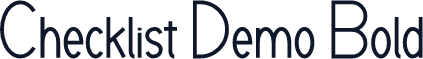 Checklist Demo Bold