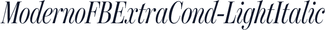 ModernoFBExtraCond-LightItalic