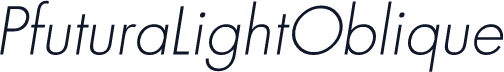PfuturaLightOblique
