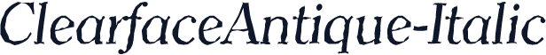 ClearfaceAntique-Italic