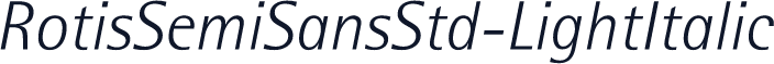 RotisSemiSansStd-LightItalic