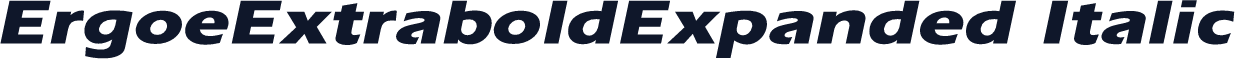 ErgoeExtraboldExpanded Italic