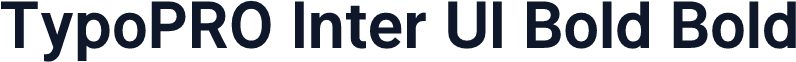 TypoPRO Inter UI Bold Bold