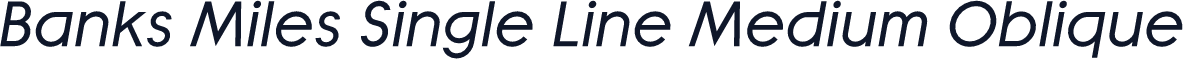 Banks Miles Single Line Medium Oblique
