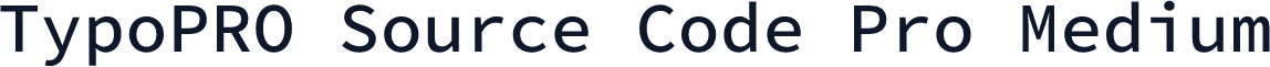 TypoPRO Source Code Pro Medium