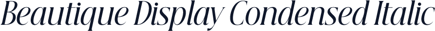 Beautique Display Condensed Italic