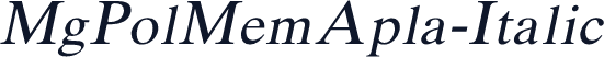 MgPolMemApla-Italic