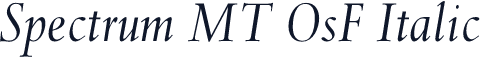 Spectrum MT OsF Italic