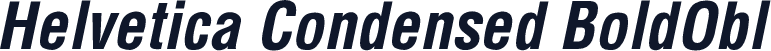 Helvetica Condensed BoldObl