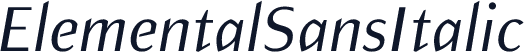 ElementalSansItalic