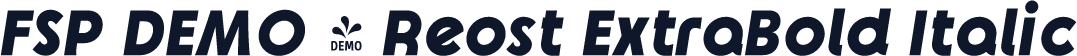 FSP DEMO - Reost ExtraBold Italic