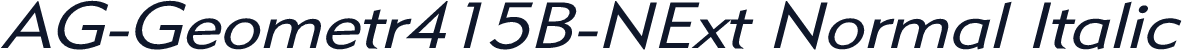 AG-Geometr415B-NExt Normal Italic