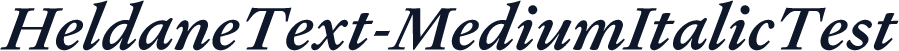 HeldaneText-MediumItalicTest