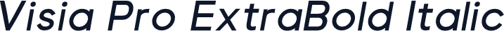 Visia Pro ExtraBold Italic