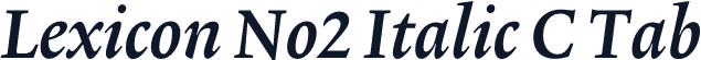 Lexicon No2 Italic C Tab