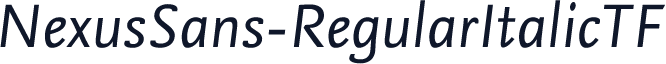 NexusSans-RegularItalicTF
