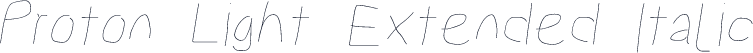 Proton Light Extended Italic
