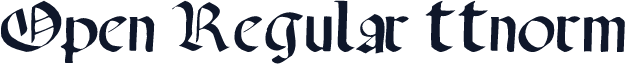Open Regular ttnorm