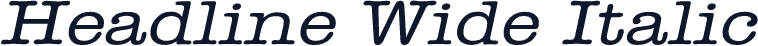 Headline Wide Italic