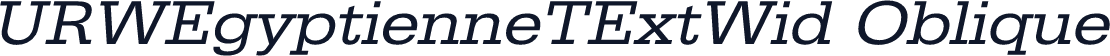 URWEgyptienneTExtWid Oblique