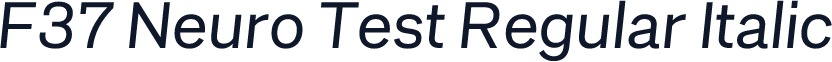 F37 Neuro Test Regular Italic