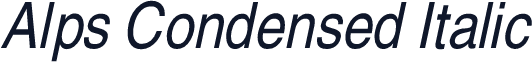 Alps Condensed Italic