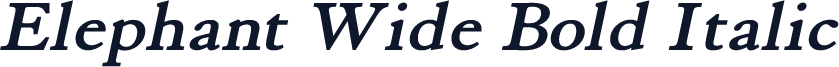 Elephant Wide Bold Italic