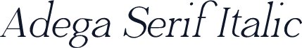 Adega Serif Italic