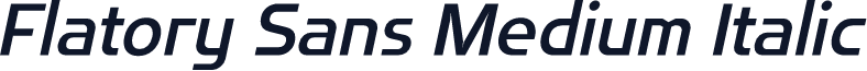 Flatory Sans Medium Italic